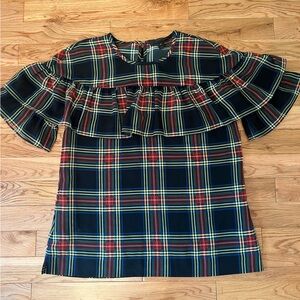 J. Crew Tartan Blouse